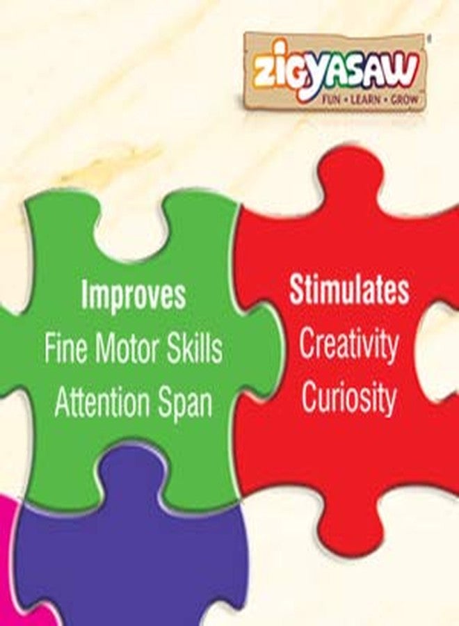 زجياساو أحجية الصور المقطوعة ZiGYASAW Step Up على شكل حشرات (سطح سهل التنظيف، حشرات هدية رائعة للبنات والأولاد - الأنسب للأطفال من سن 3 و4 و5 و6 سنوات) - Image 3